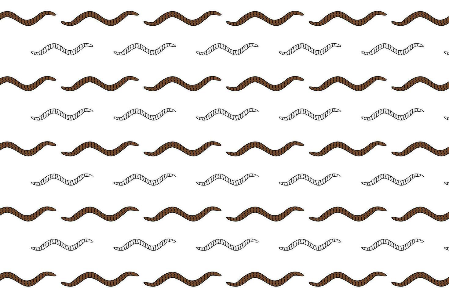 Flat Earthworm Animal Pattern Background vector