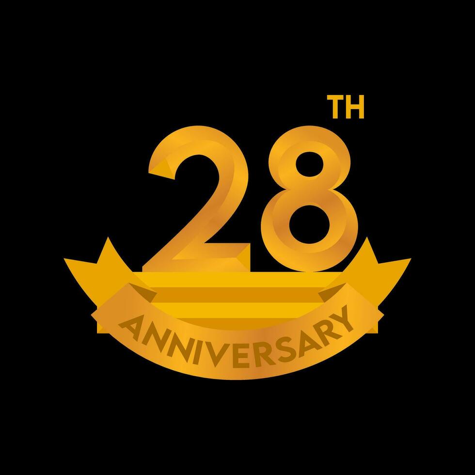 1st to 50th Anniversary elegant gold color vector