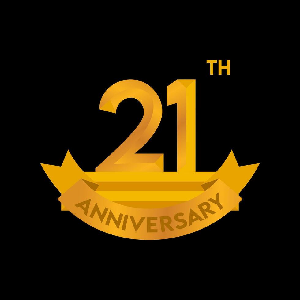 1st to 50th Anniversary elegant gold color vector