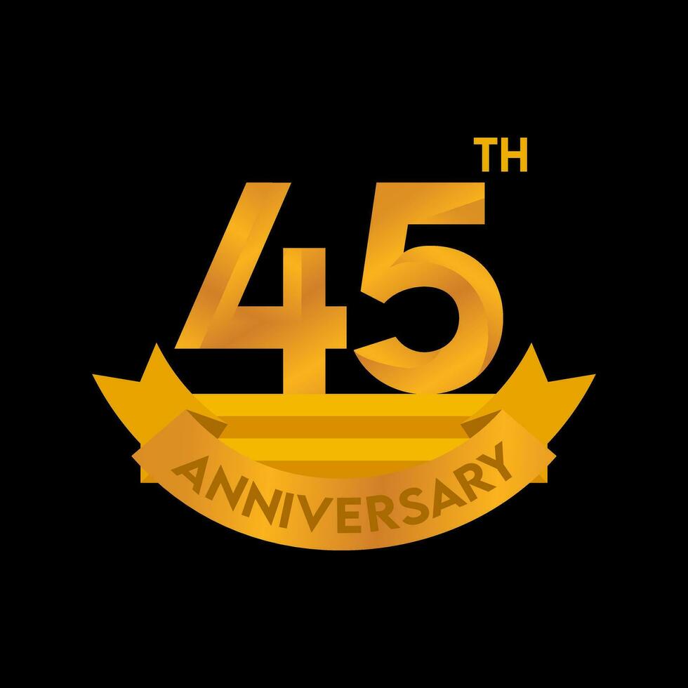 Primero a 50 aniversario elegante oro color vector