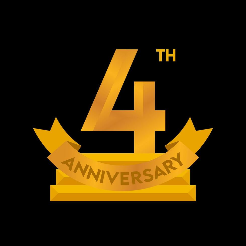 1st to 50th Anniversary elegant gold color vector