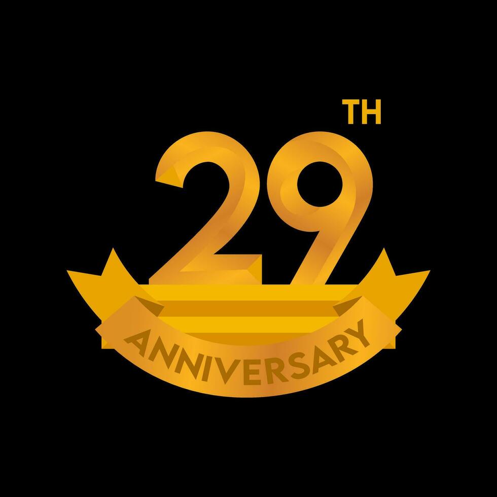 1st to 50th Anniversary elegant gold color vector