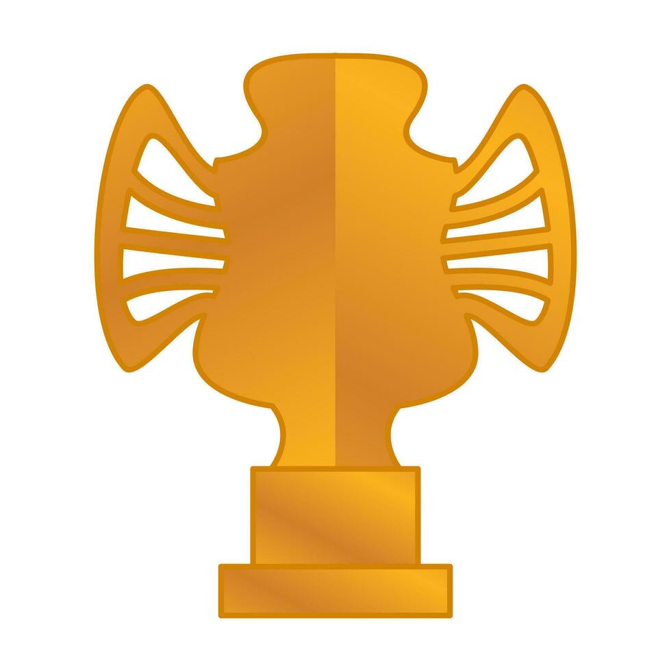 Elegant gold color championship trophy vector