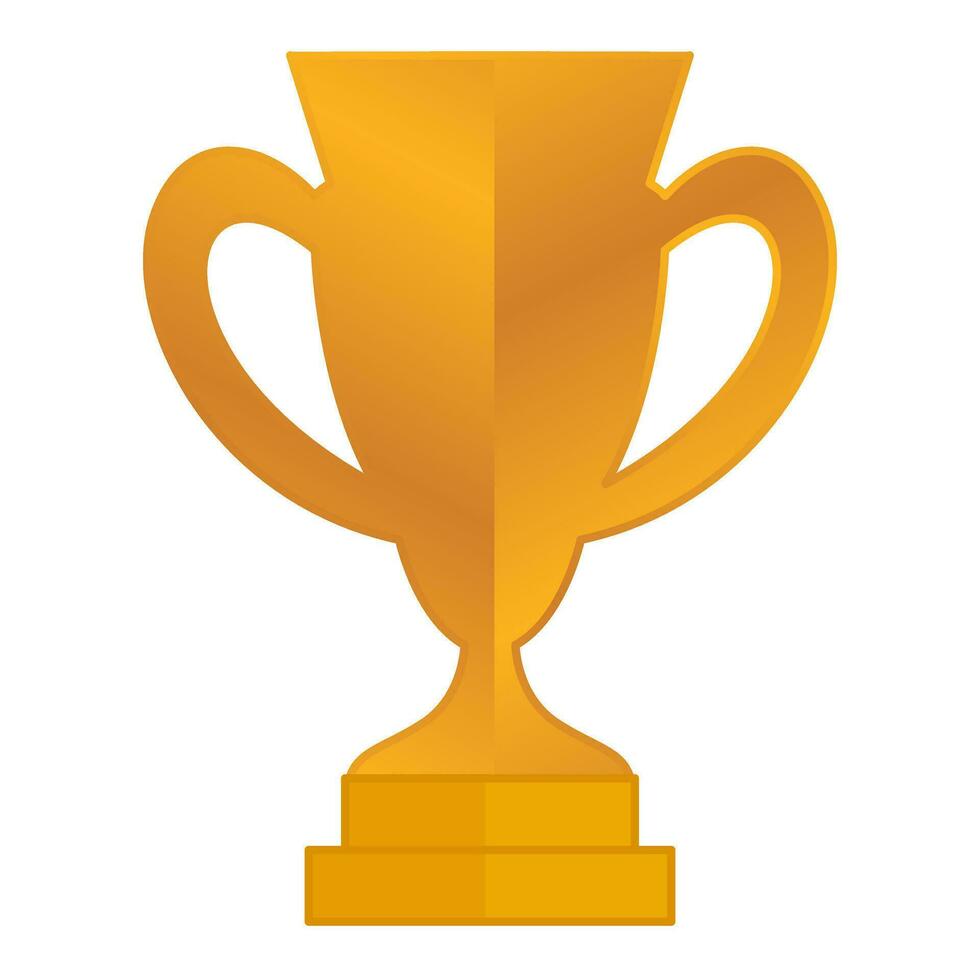 Elegant gold color championship trophy vector