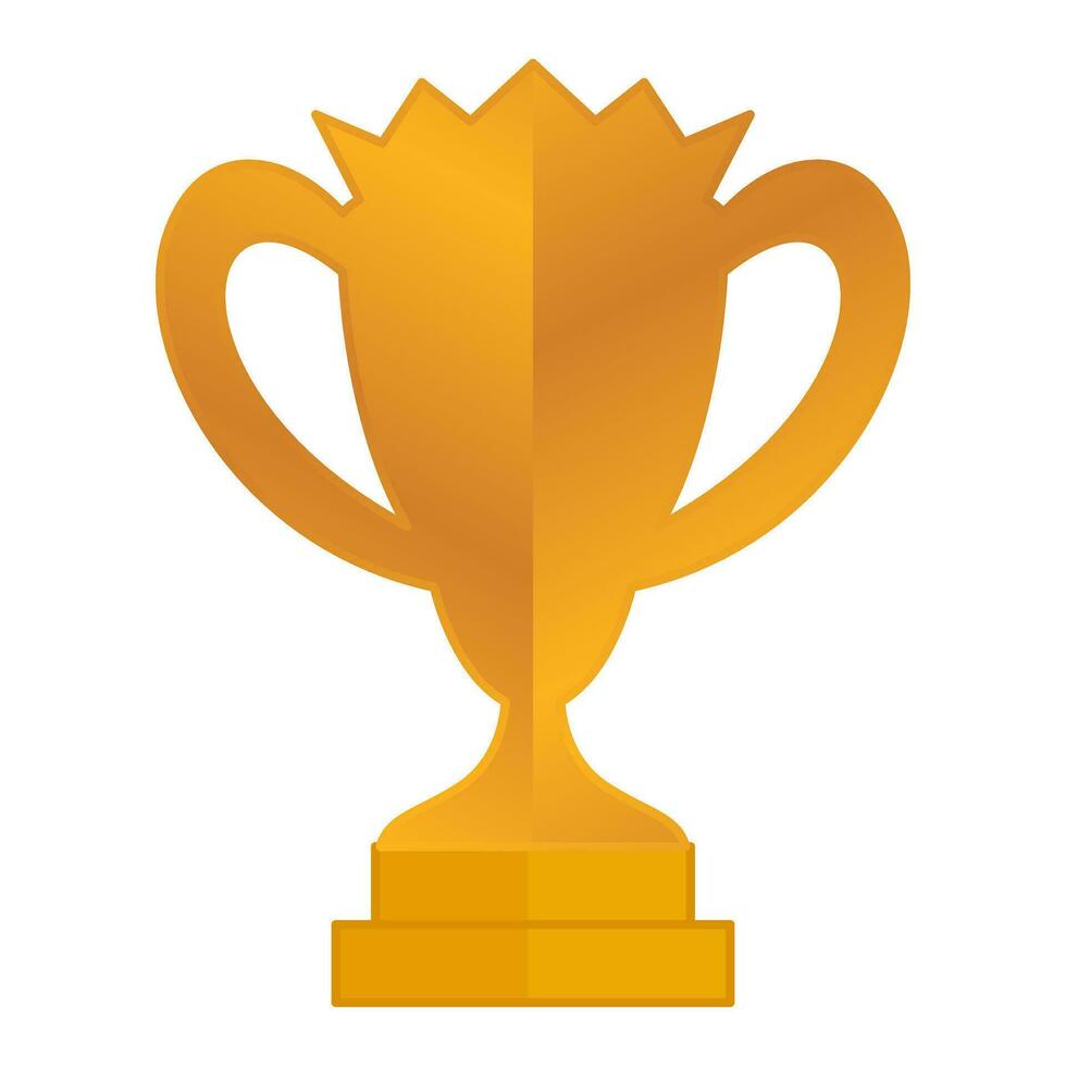 Elegant gold color championship trophy vector