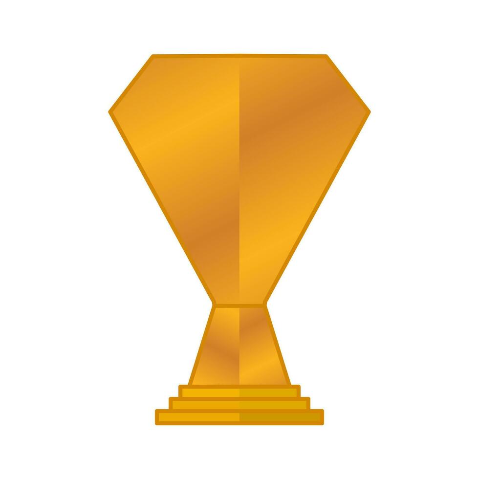 Elegant gold color championship trophy vector