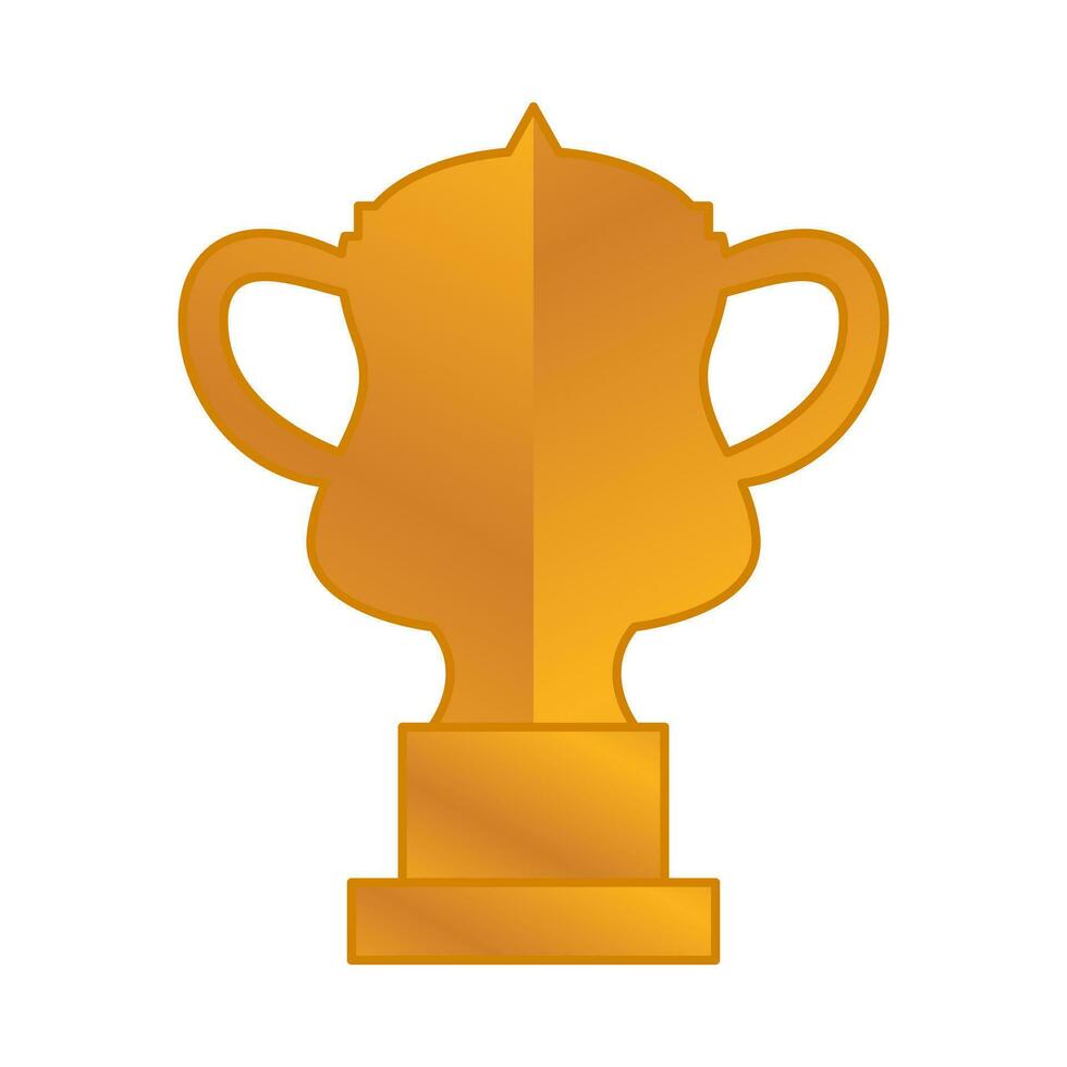 Elegant gold color championship trophy vector