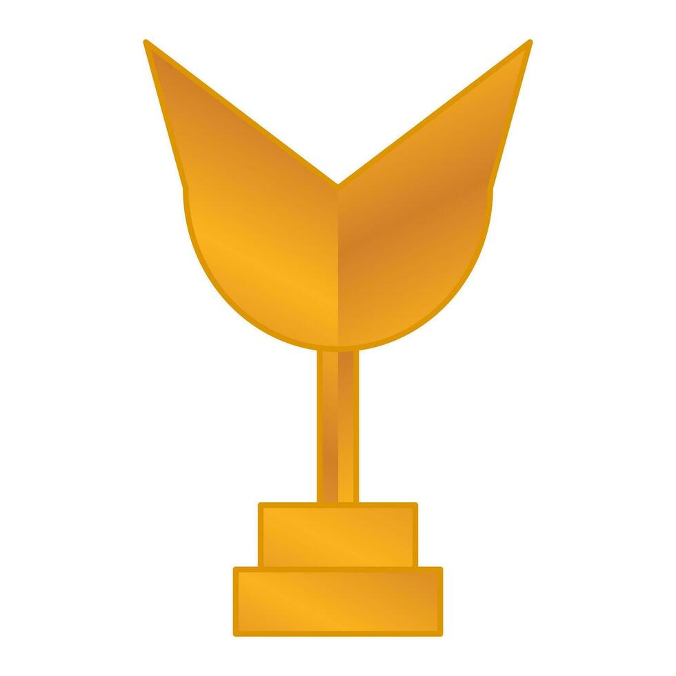 Elegant gold color championship trophy vector