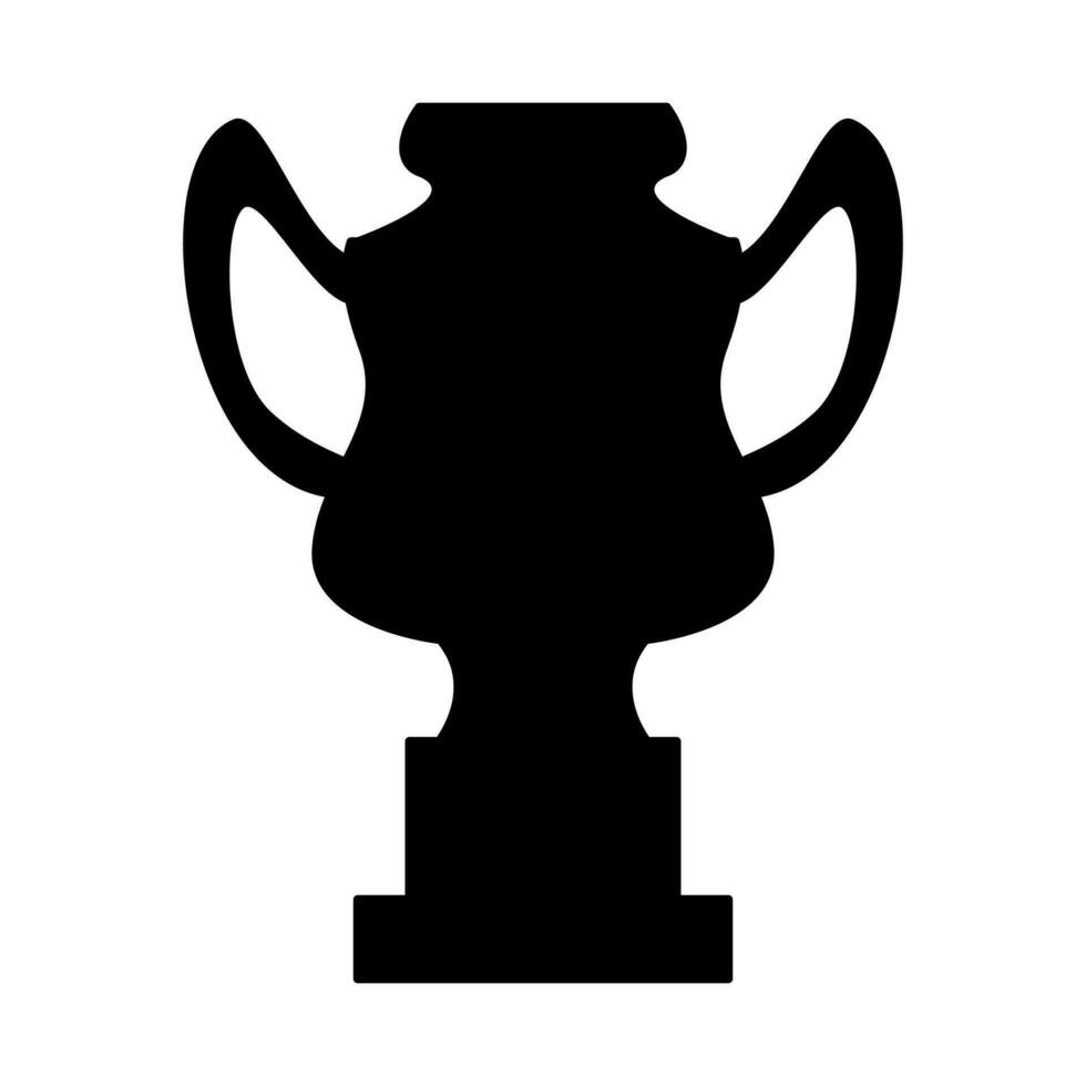 Champion trophy Silhouette in black color vector