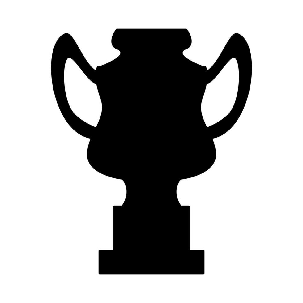 Champion trophy Silhouette in black color vector