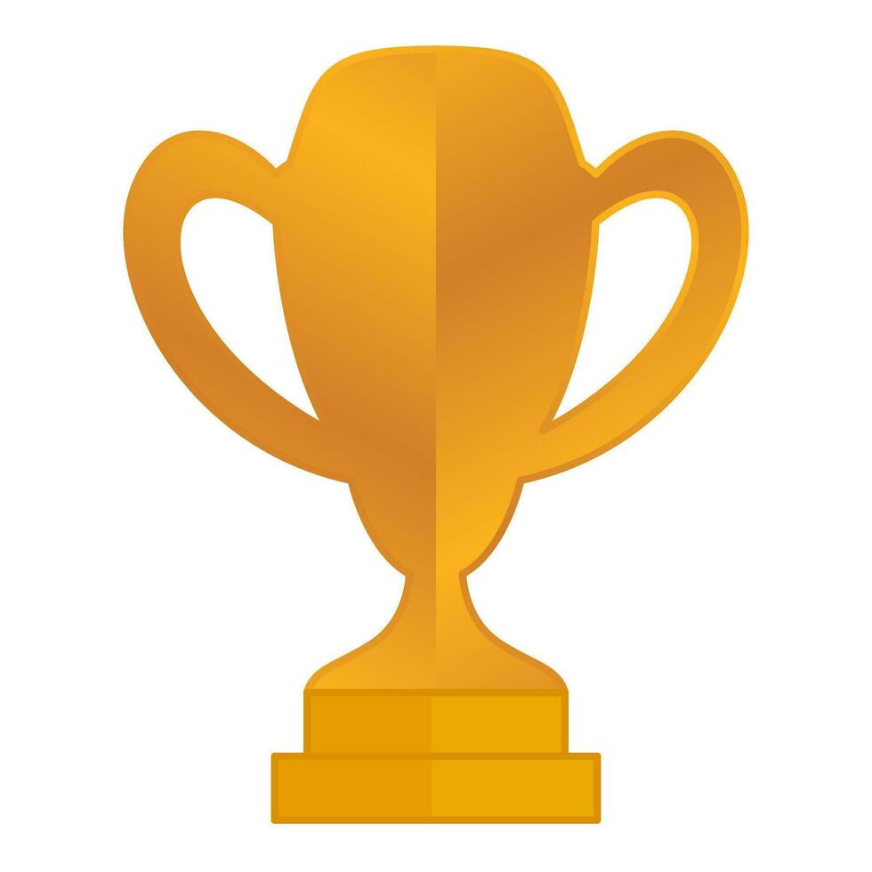 Elegant gold color championship trophy vector