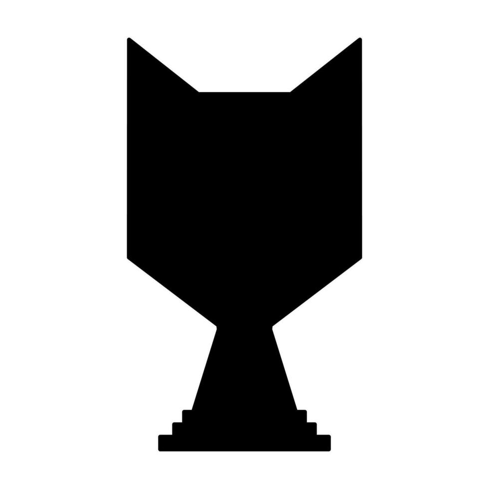 Champion trophy Silhouette in black color vector