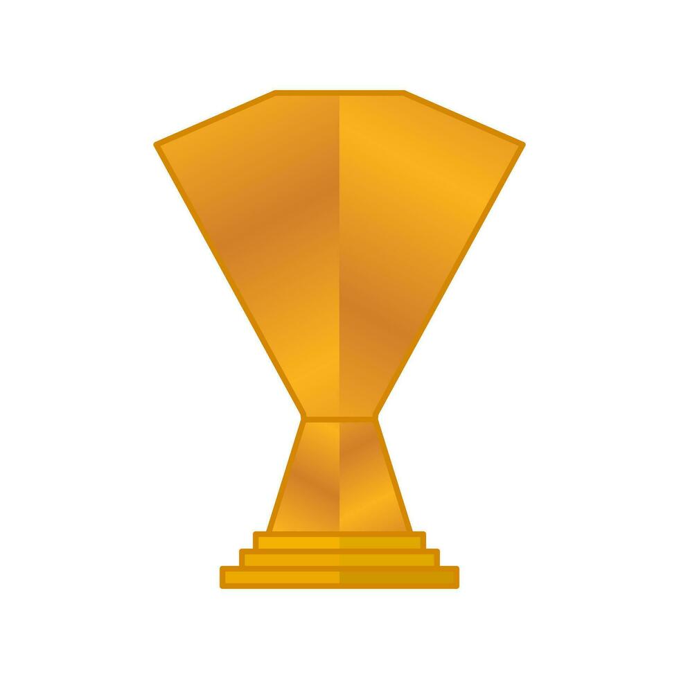 elegante oro color campeonato trofeo vector
