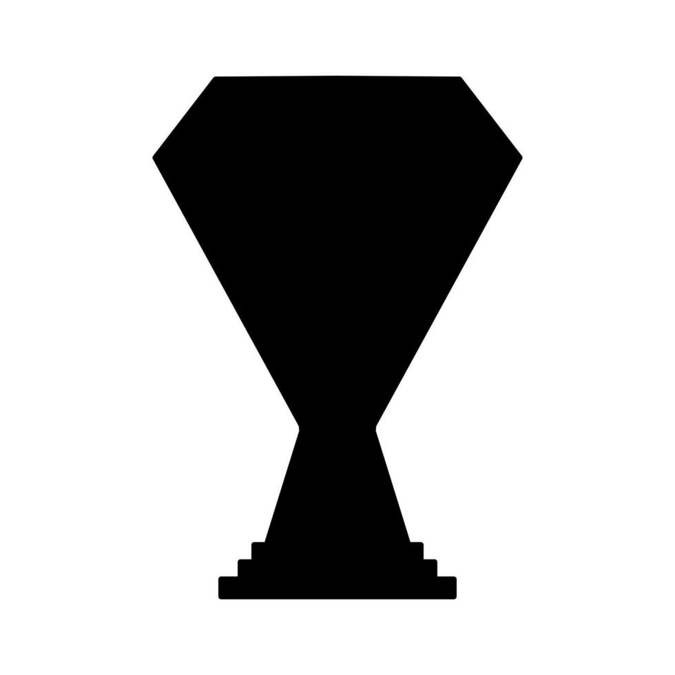 Champion trophy Silhouette in black color vector