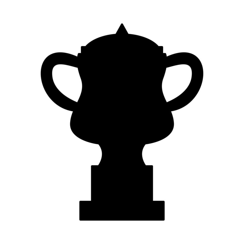 Champion trophy Silhouette in black color vector