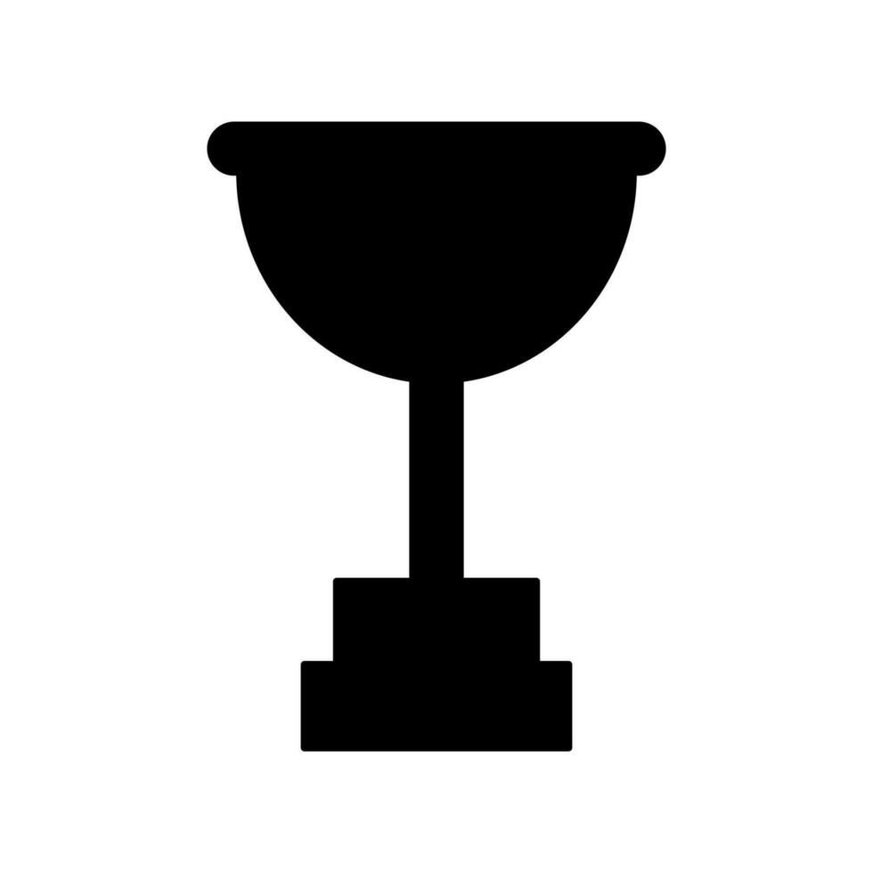 Champion trophy Silhouette in black color vector