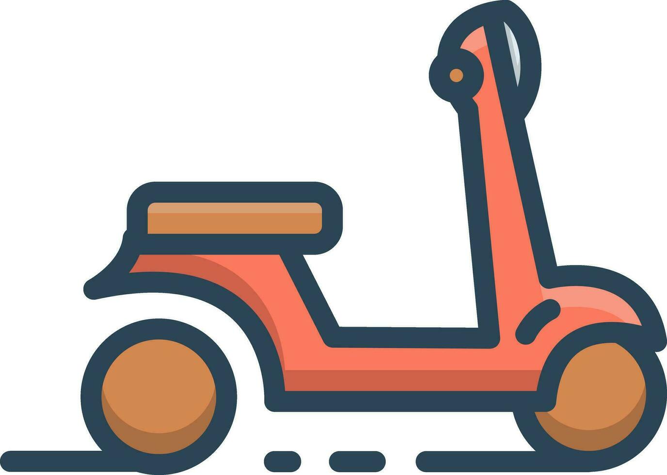 color icon for motorbike vector