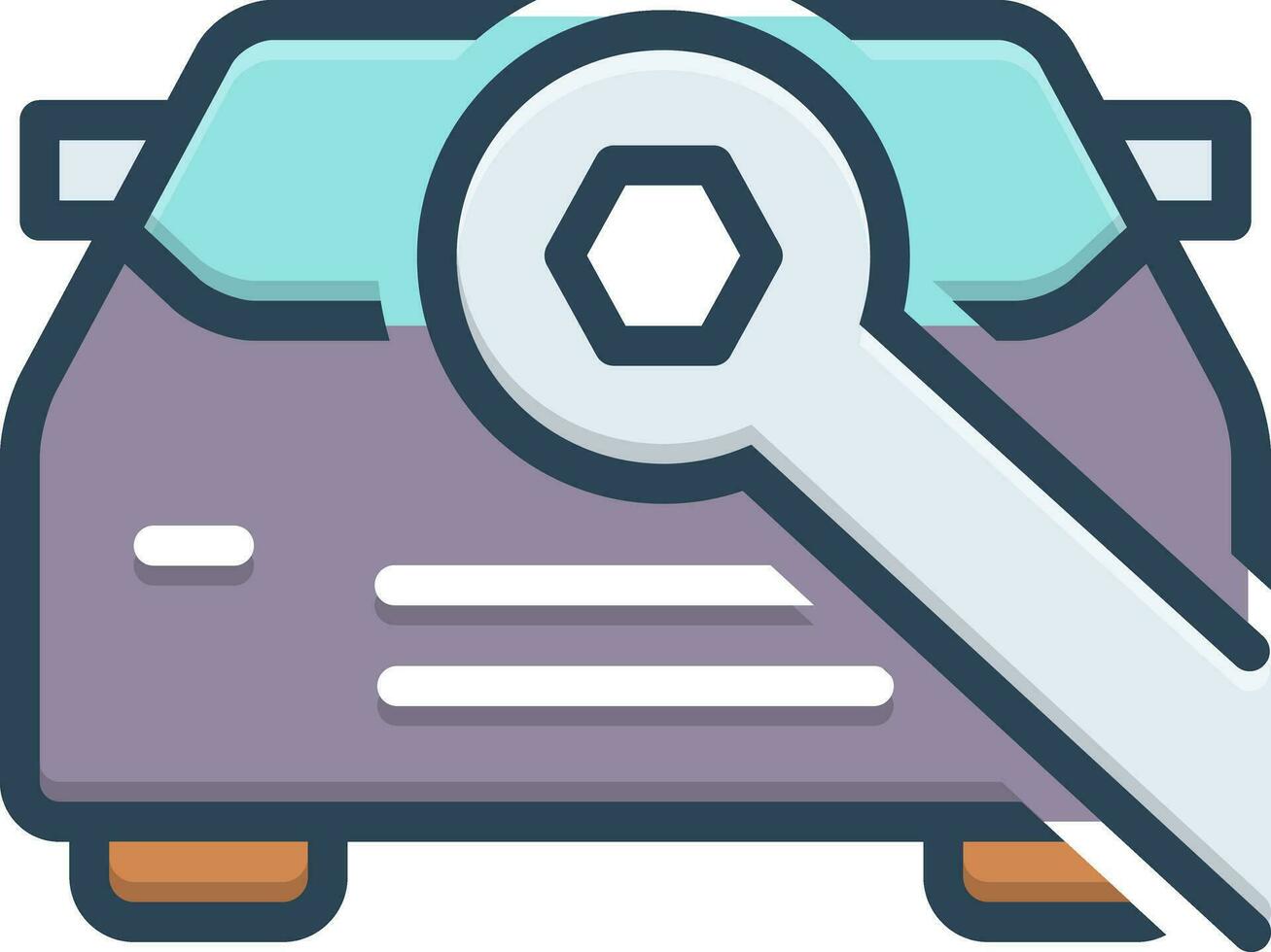 color icon for car repair vector