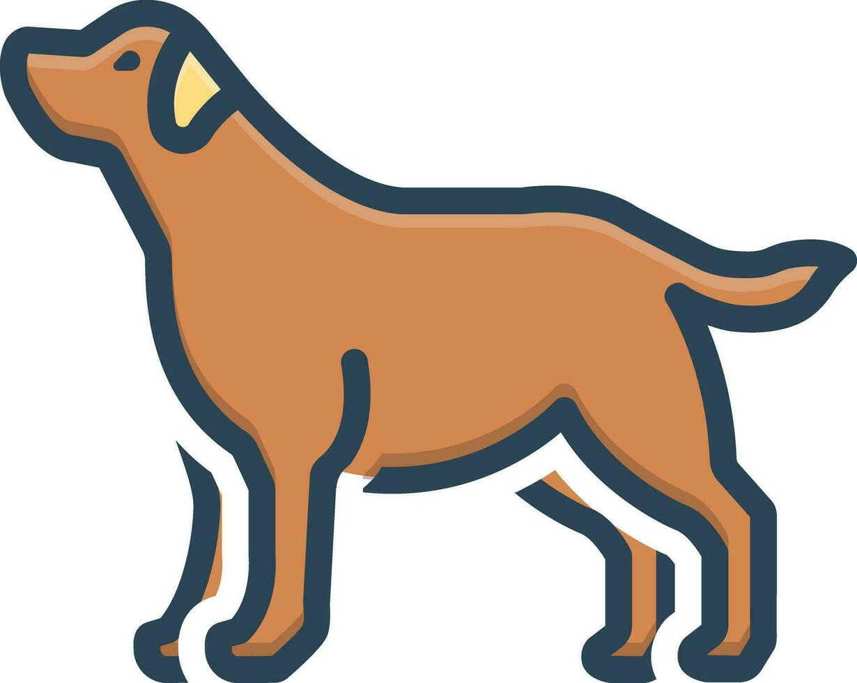 color icon for doggy vector