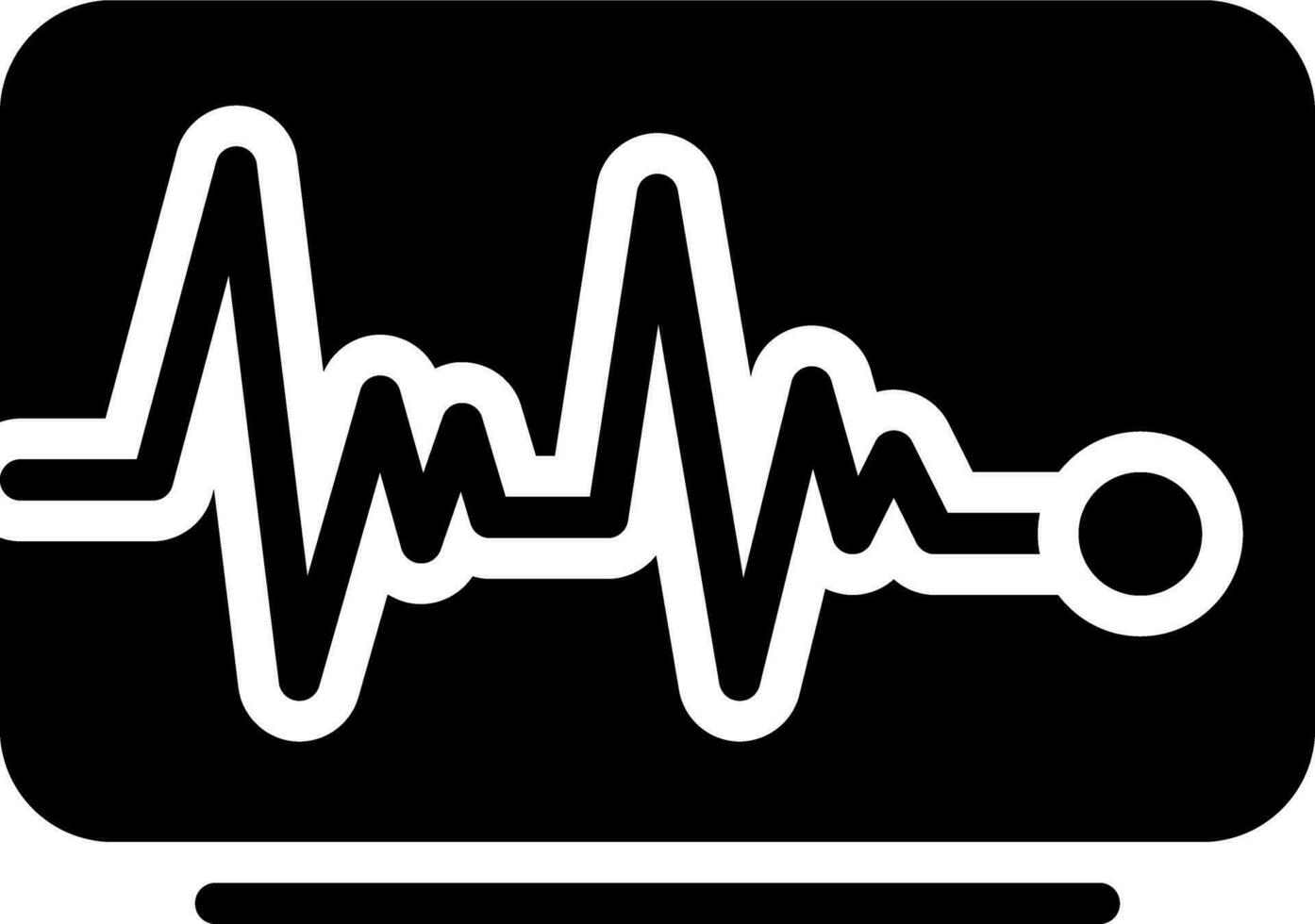 solid icon for pulse line vector