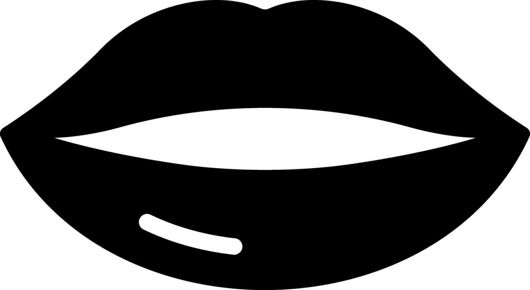 solid icon for lips vector