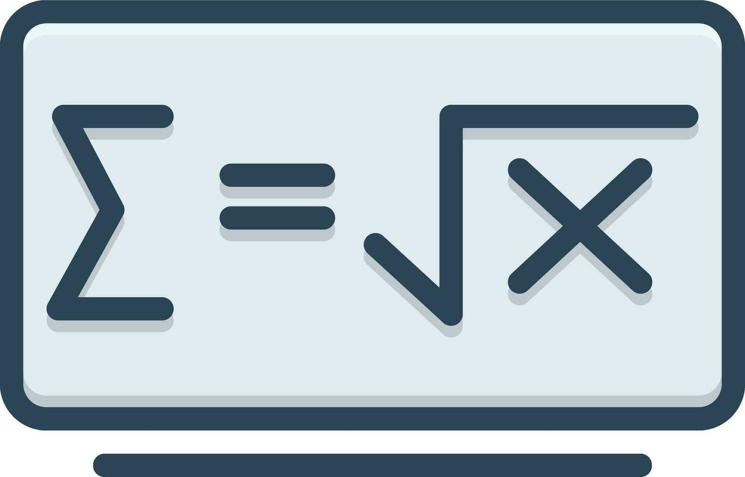 color icon for math formula vector