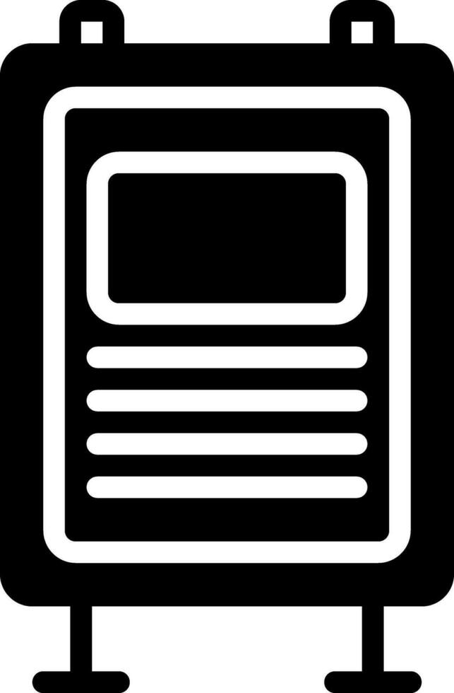 solid icon for placement for ads vector
