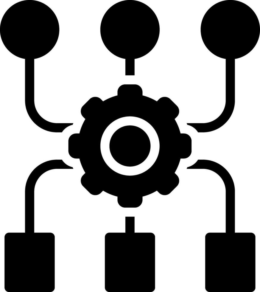 solid icon for program algorithm vector