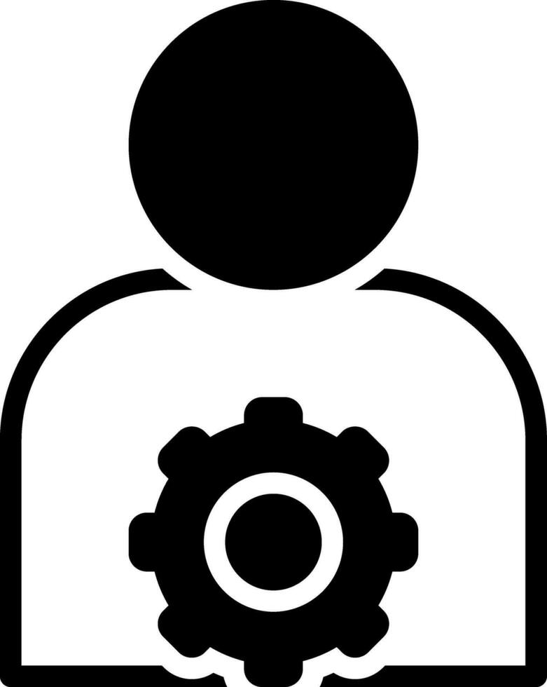 solid icon for user settings vector