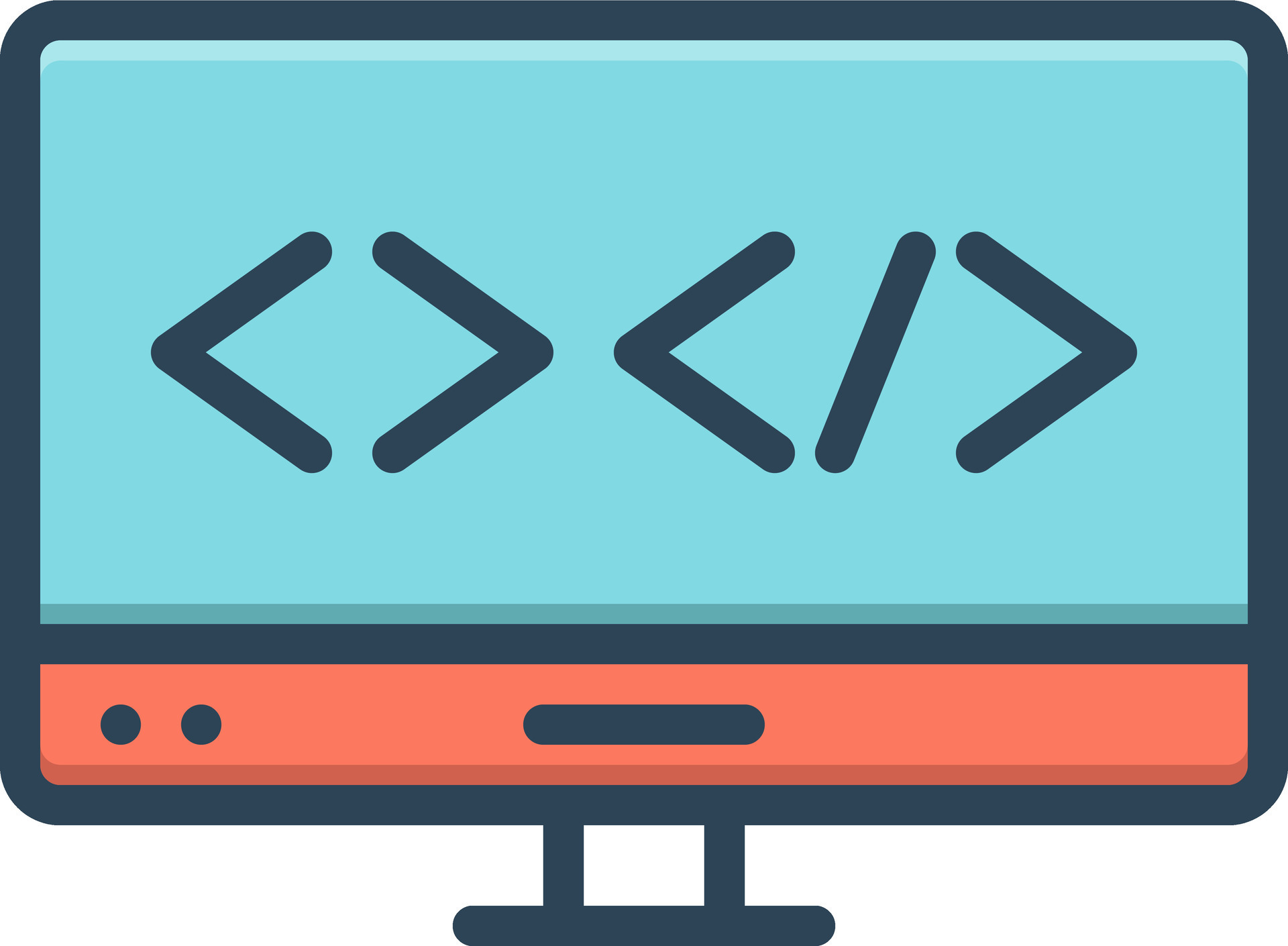 color icon for web coding 25847777 Vector Art at Vecteezy