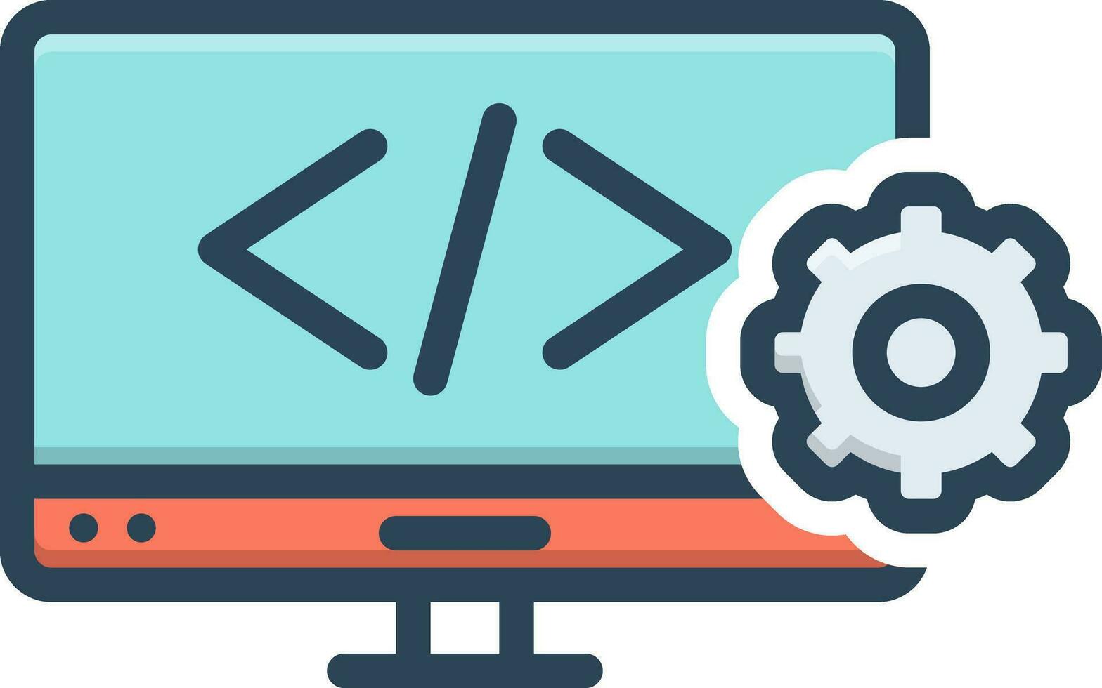 color icon for web develop vector