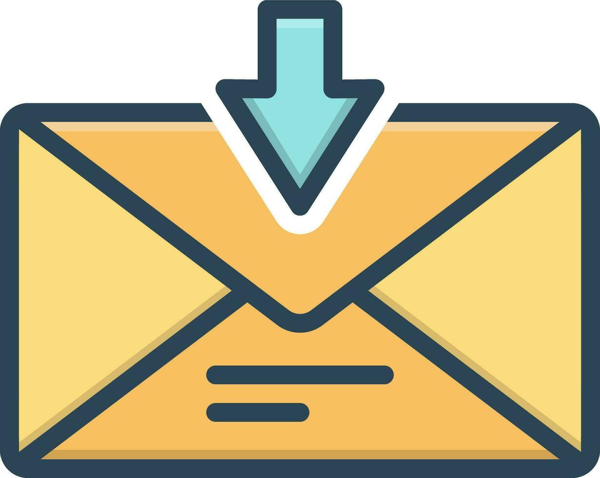 color icon for direct message vector