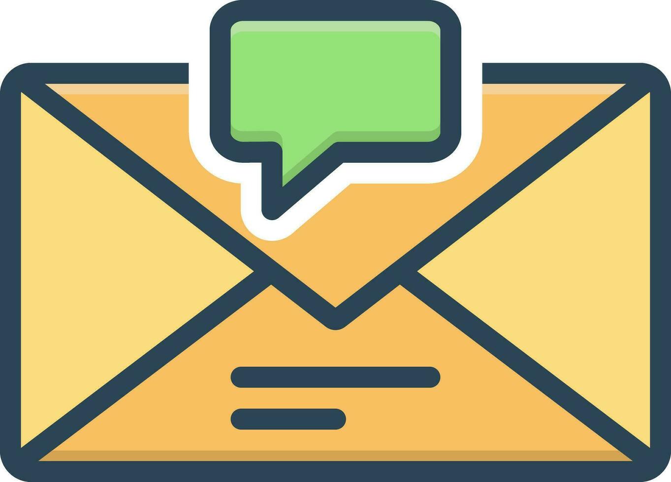 color icon for inbox message vector