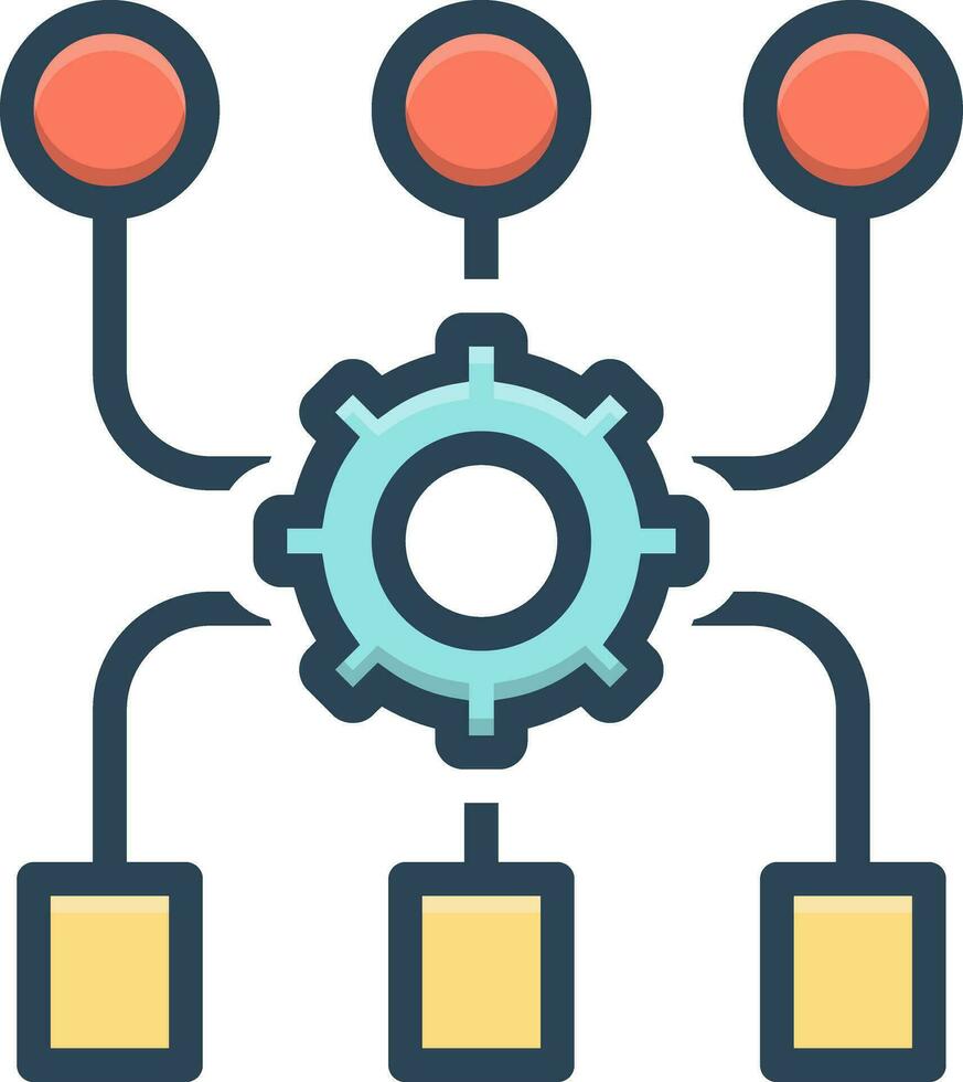 color icon for program algorithm vector