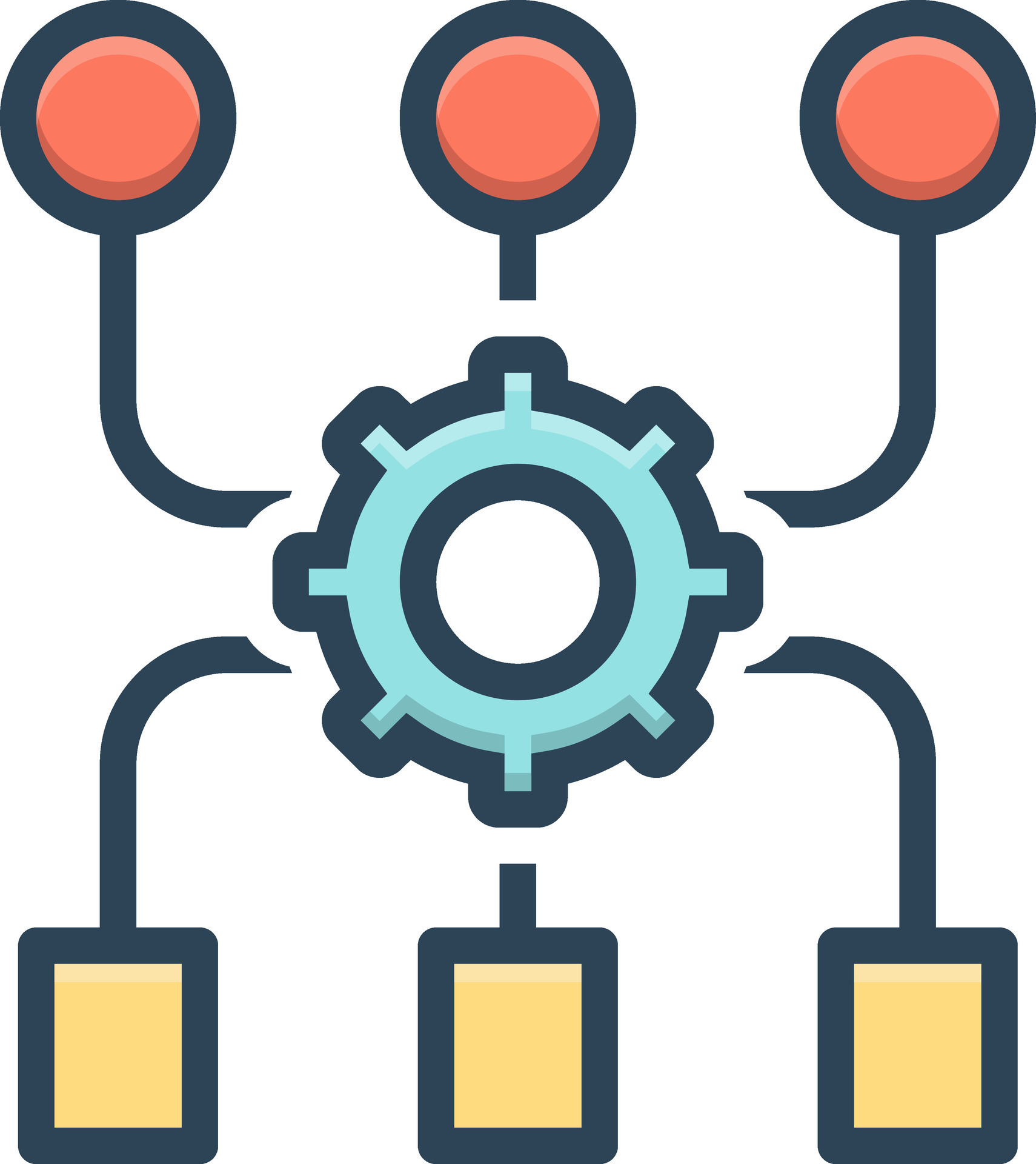 color icon for program algorithm 25847798 Vector Art at Vecteezy