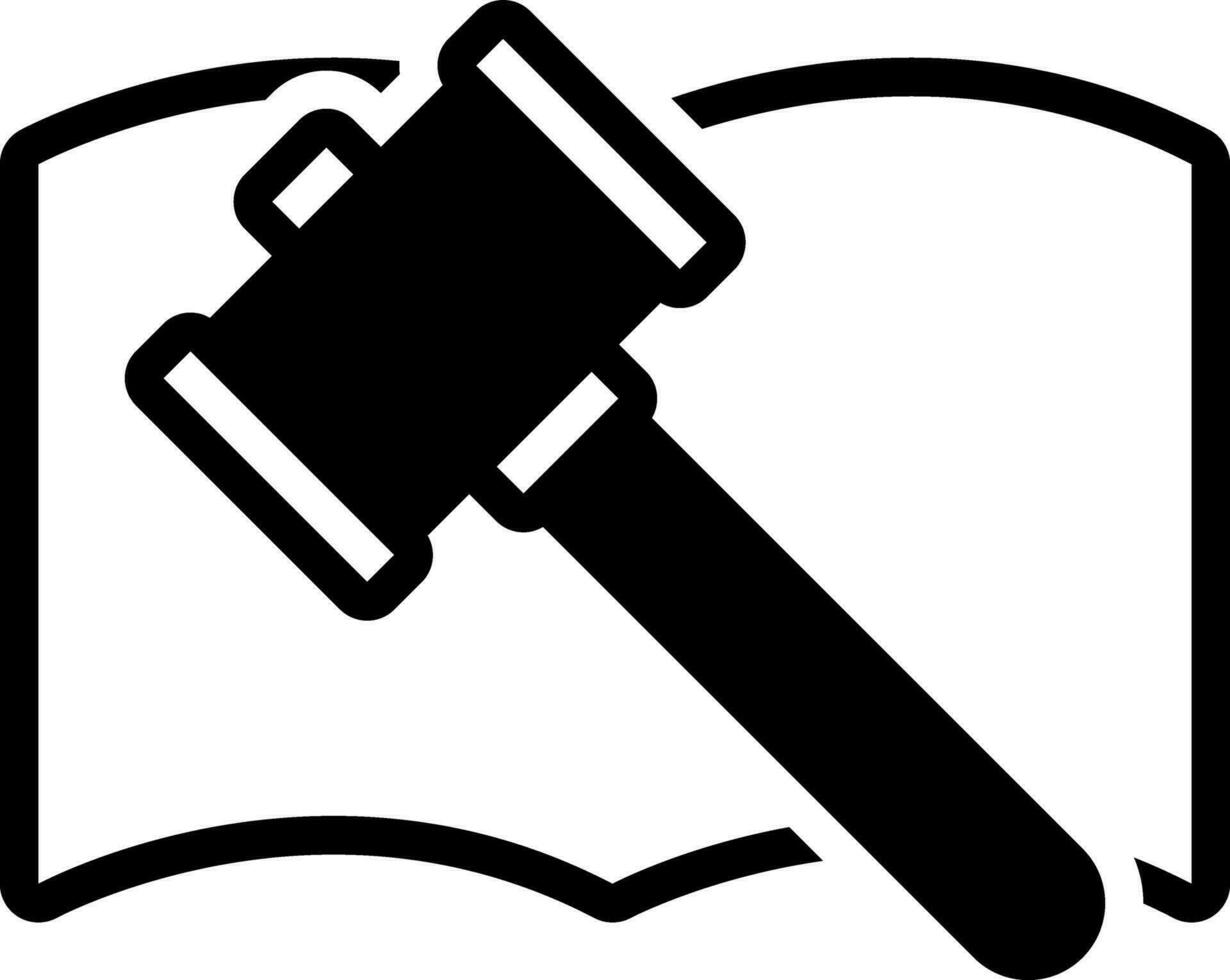 solid icon for auction vector
