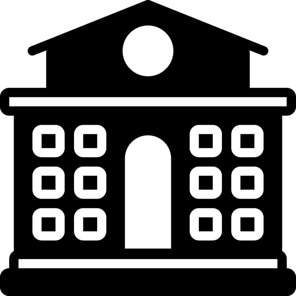 solid icon for school vector