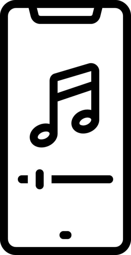 icono de línea para la canción vector