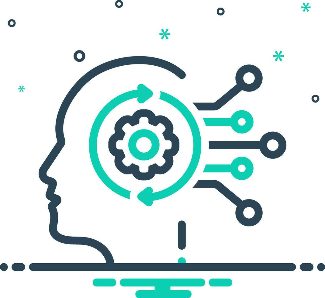 mezcla icono para algoritmos vector