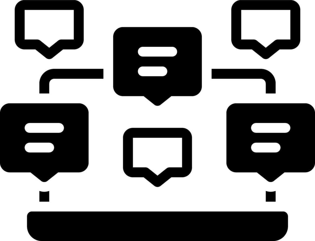 solid icon for correspondence vector