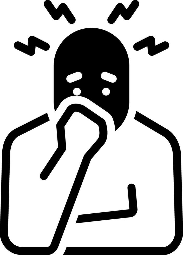solid icon for concerned vector