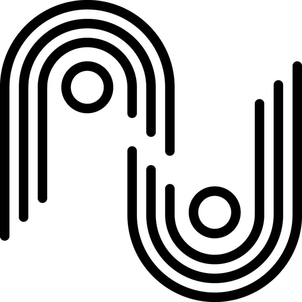 line icon for arc vector