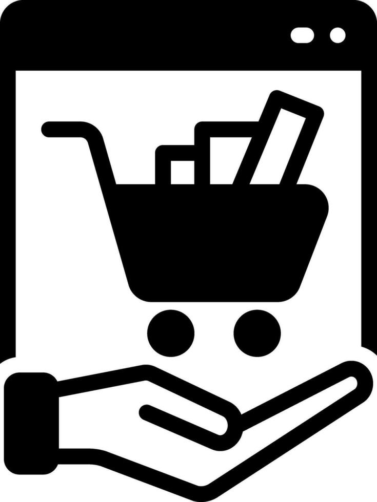 solid icon for bought vector