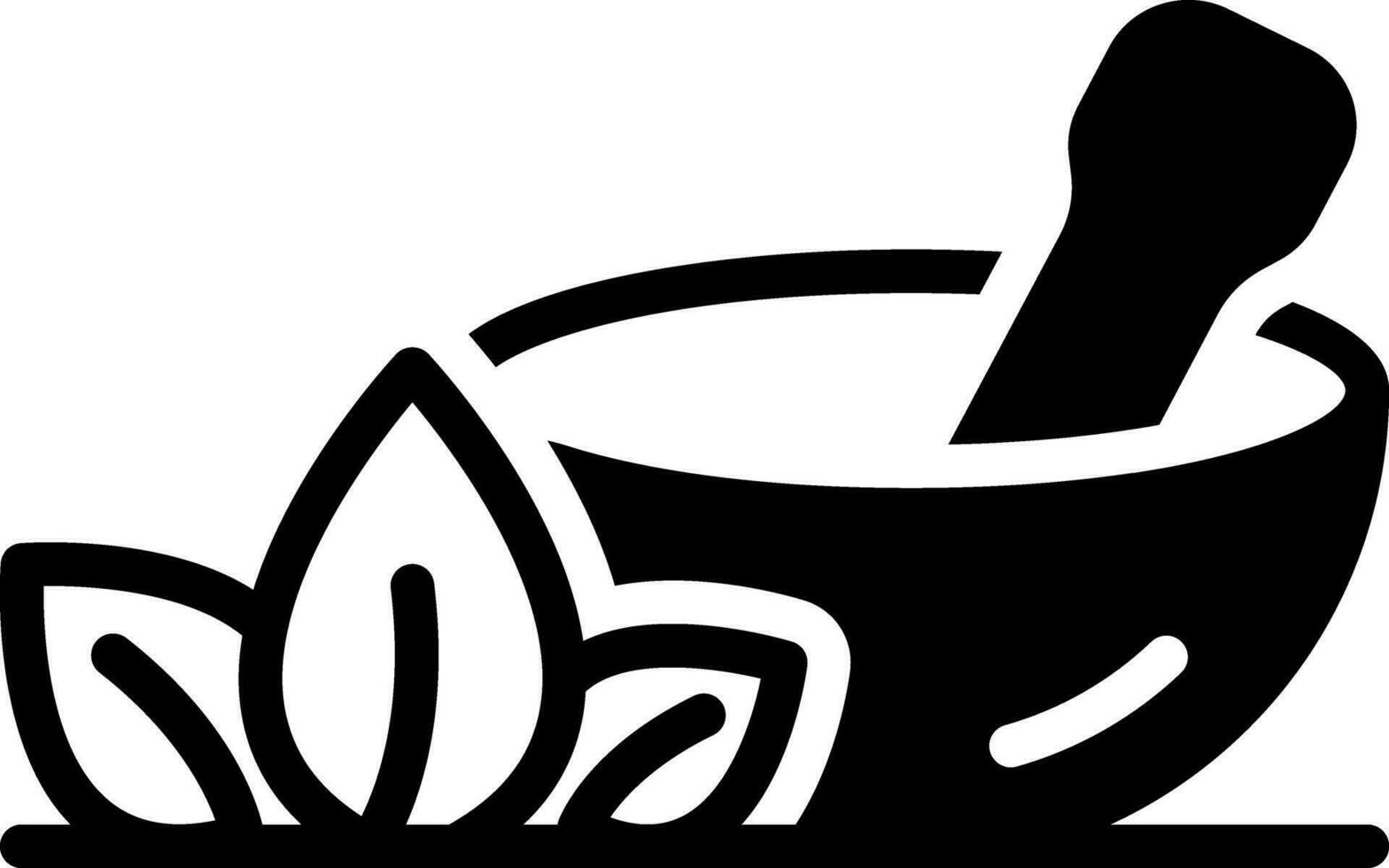 solid icon for herbs vector