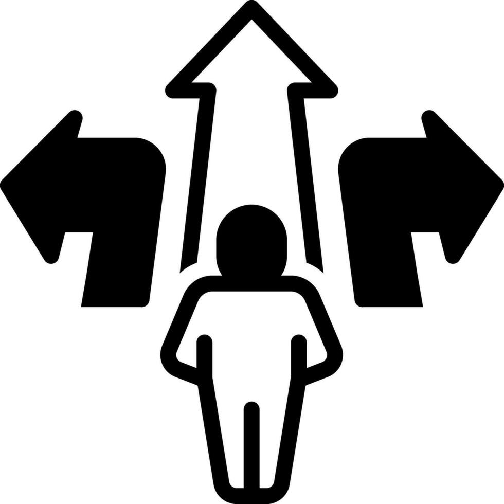 solid icon for decision vector