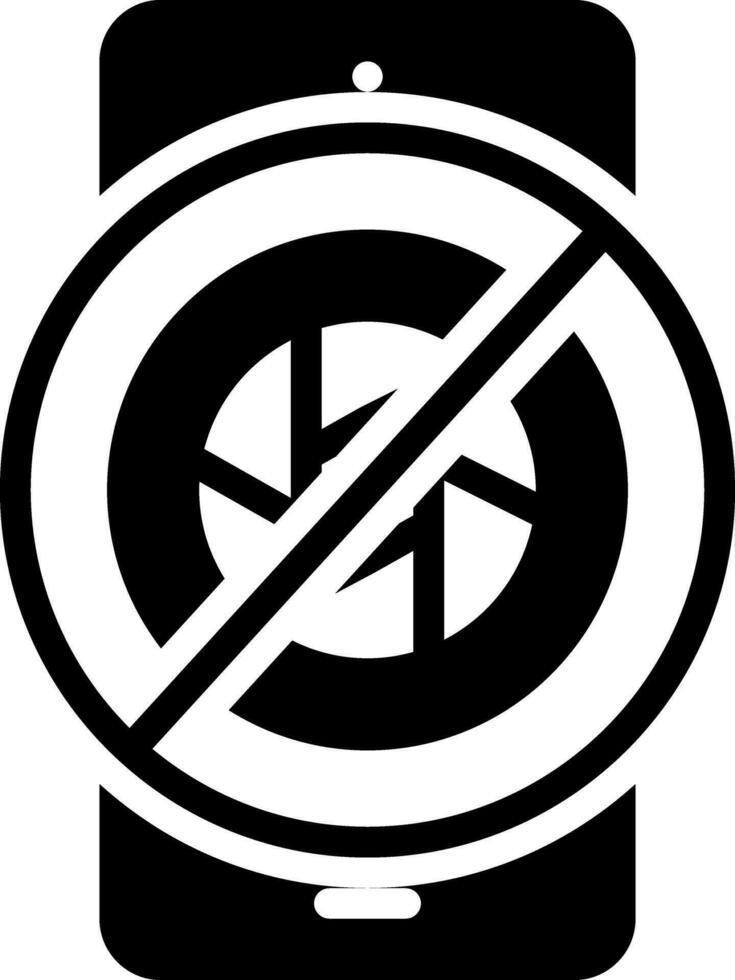 sólido icono para prohibición vector