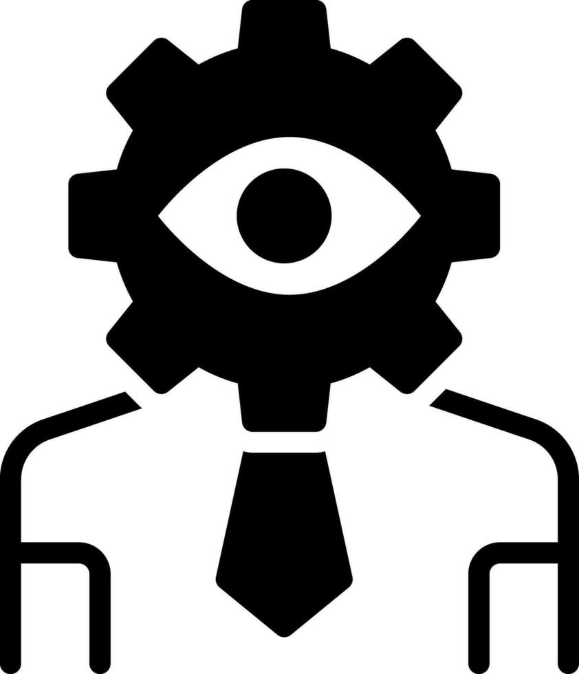 solid icon for supervision vector