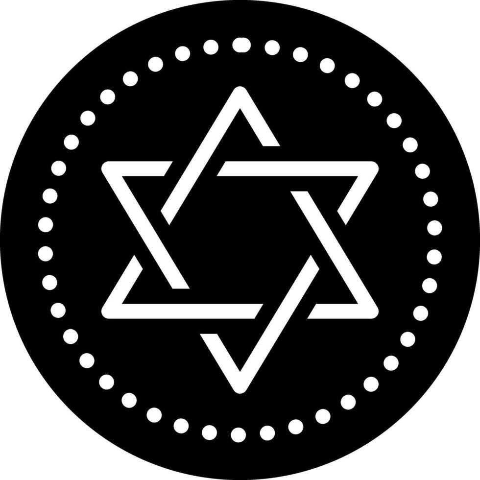 solid icon for jewish vector