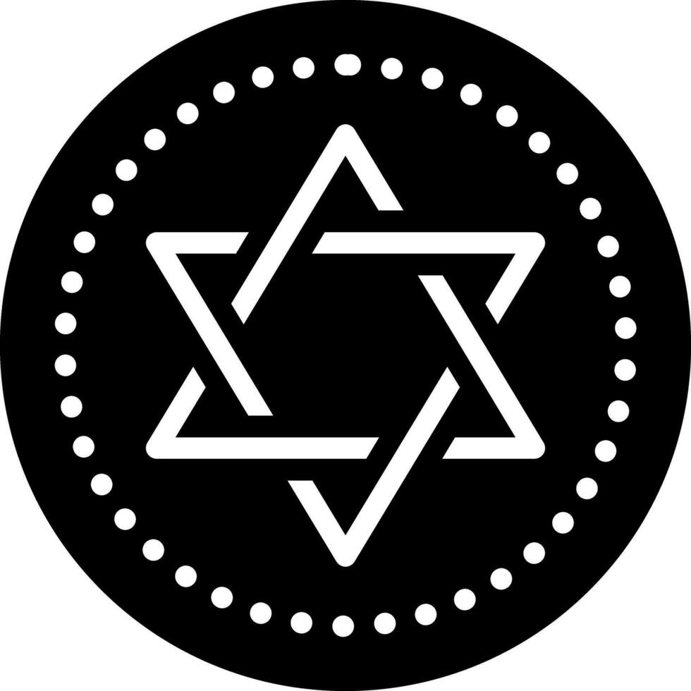 solid icon for jewish vector