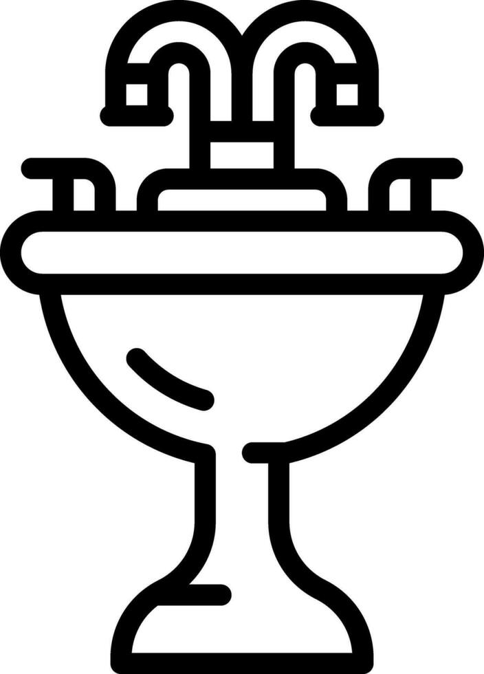 line icon for sink vector